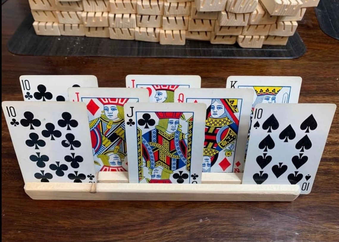 Handmade Wooden Playing Card Holders Etsy