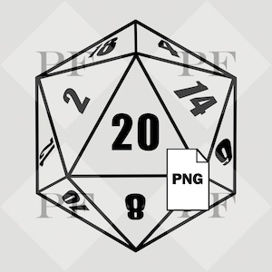 D20 Dice PNG File Clip Art