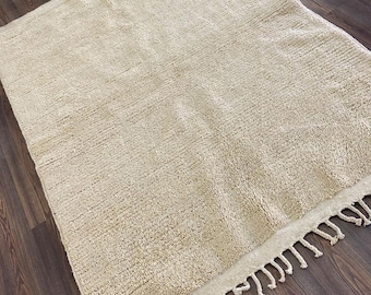 Moroccan  rug - Solid rug -  Wool Berber rug - Beni ourain rug - Custom rug - Handmade rug - Moroccan area rug