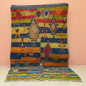 Multicolor Moroccan Runner Rug - Custom Runner - Colorful Berber Runner Rug - Hallway Runner - Morrocan Corridor Carpet Runner