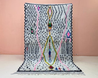 Moroccan Rug, Berber colorful rug, Moroccan rug , Beni Mrirt rug, Premium quality Moroccan rug, Modern artwork, Handwoven large Shaggy rug