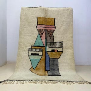 MOROCCAN WOOL CARPET-Red Moroccan Rug-Kitchen Runner Rug-Large Custom Rug-Gorgeous Beni Ourain Rug -Custom Moroccan Rug-Tribal berber Rug
