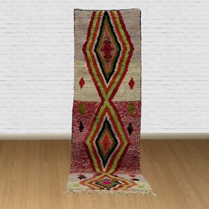 CUSTOM Beni ourain rug - New Berber design Hand-Knotted Moroccan wool rug - colordul berber carpet - FREE SHIPPING