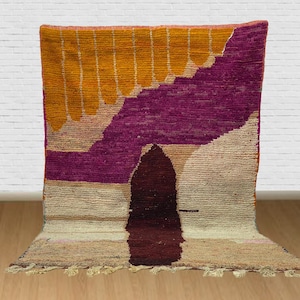 Handmade Colorful Berber Rug: Custom Moroccan Wool Rug