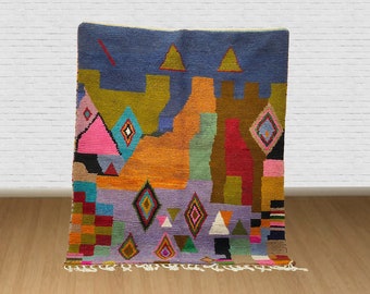 colored wool berber rug !!