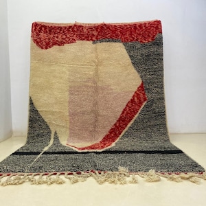 Luxury Moroccan  Rug  ; Soft Mrirt Colorful Handmade Berber ; Artistic wool Rug