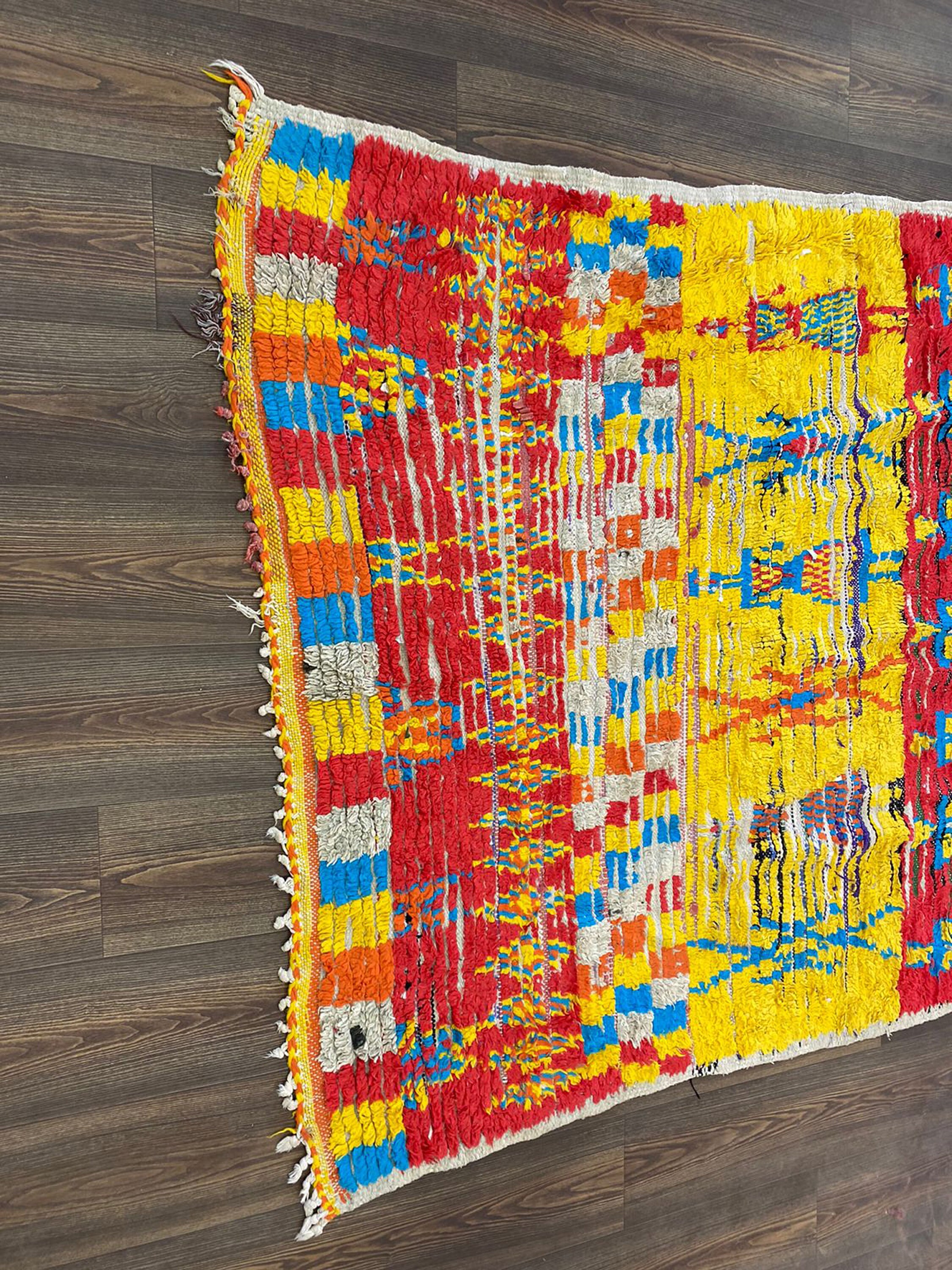 Traditional Moroccan Rug Berber Vintage Rug Abstract Etsy