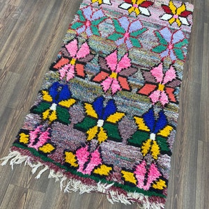 Tapete berbere vintage: tapete boho marroquino colorido (8,8 x 1,5 m)