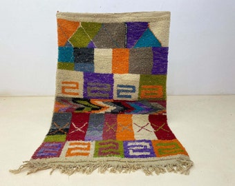 Moroccan Premium quality  rug, Modern artwork carpet , Handwoven large Shaggy rug .