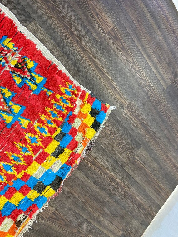 【希少・手織り】モロッコ製 ベルベルラグ／ハンドメイド・未使用 ヴィンテージ ランナーラグ 2.3 x 4.3 フィート ハンドメイド