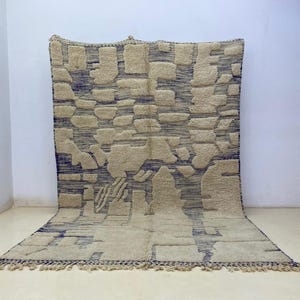 Moroccan Berber rug, Genuine Wool rug, Large Area rug, Handmade rug, Beni ourain style, Area rug, Tapis berbere,