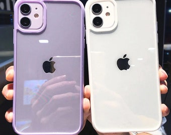 Candy Color Border Shockproof Phone Case For Iphone 12 13 Mini Etsy