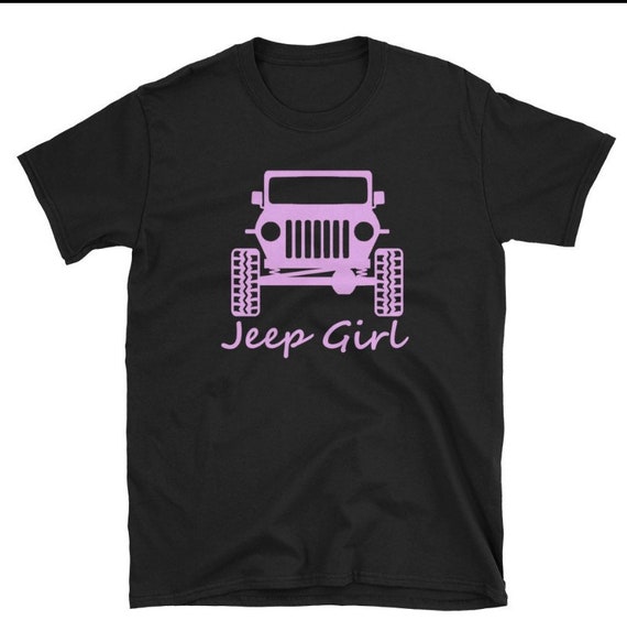 Jeep girl Tshirt Black Etsy