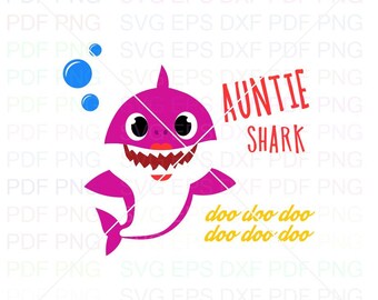 Free Free 75 Auntie Shark Svg SVG PNG EPS DXF File