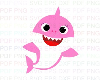Baby Shark Pink Svg Etsy Baby Shark Pink Svg Etsy