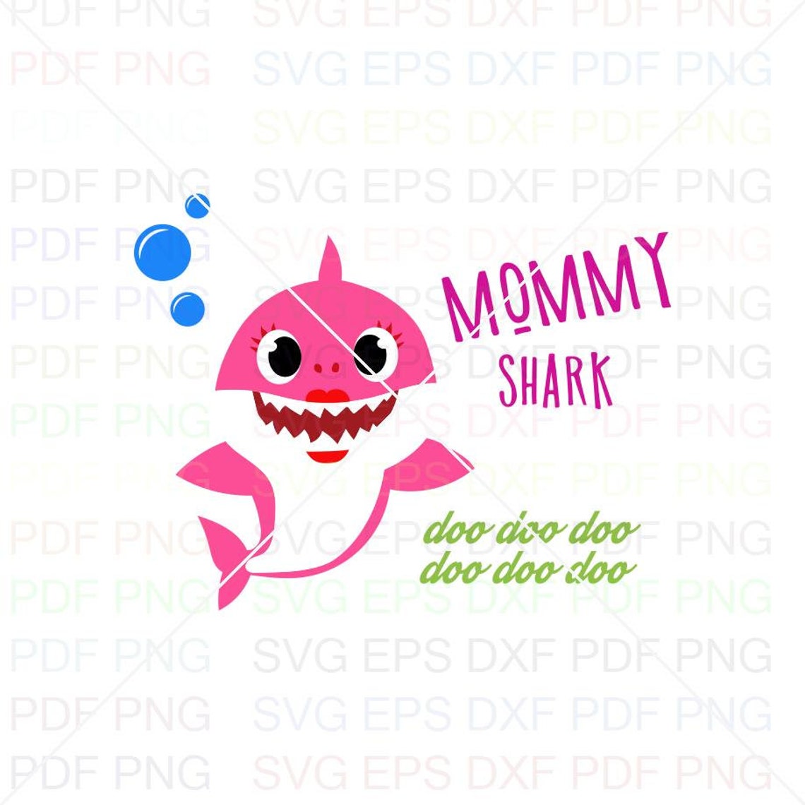 Mommy Shark Svg Dxf Eps Pdf Png Cricut Cutting file Vector | Etsy