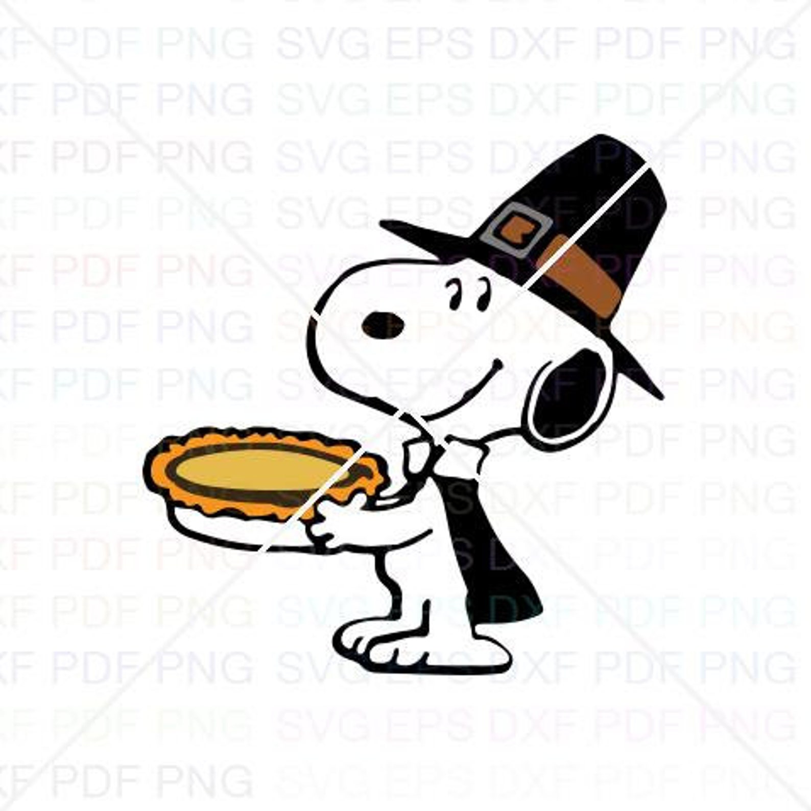 Snoopy Thanksgiving 09 Svg Dxf Eps Pdf Png Cricut Cutting | Etsy
