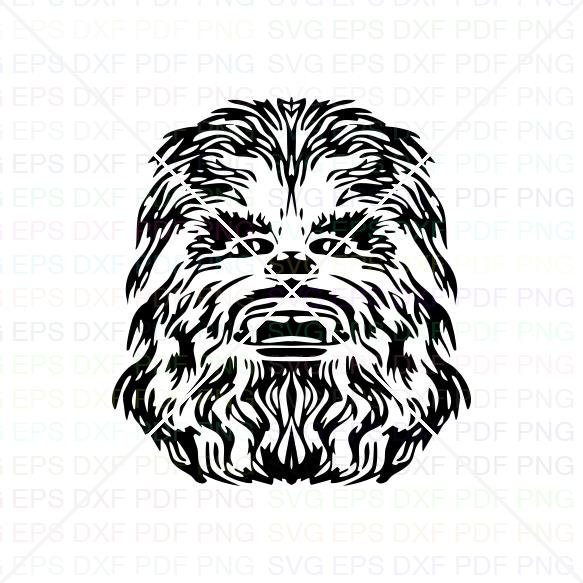 Chewbacca 1 Svg Dxf Eps Pdf Png Cricut Schneidedatei | Etsy