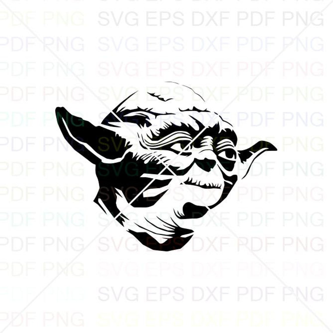 Yoda Silhouette Star Wars 37 Svg Dxf Eps Pdf Png Cricut | Etsy