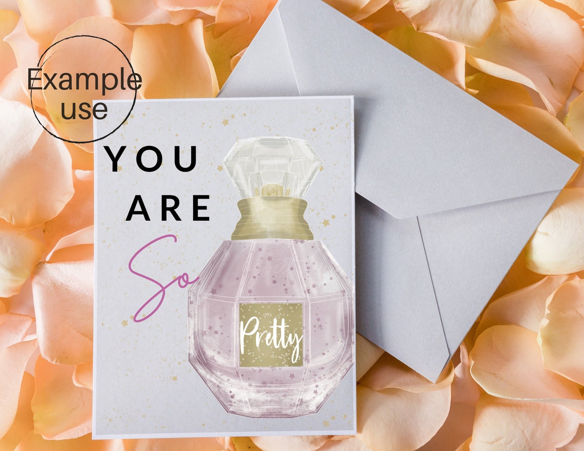 Perfume Bottles Clipart Set positive Adjectives on Perfume Etsy Canada