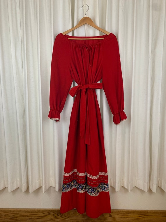 70s Topanga Canyon Peasant Off The Shoulder Cottag
