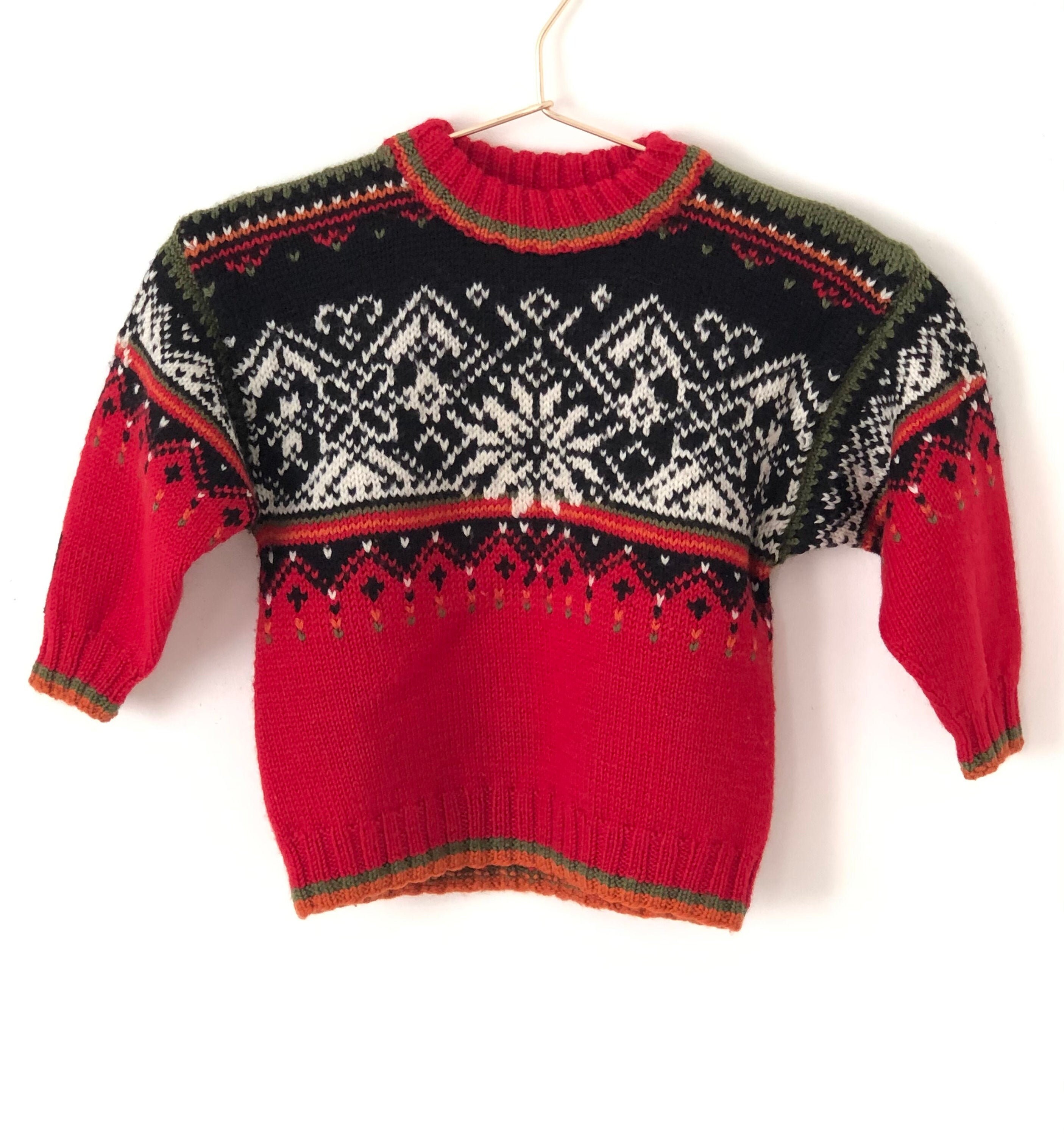 Vintage Dale of Norway wool sweater kids Nordic sweater boys Etsy