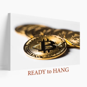 Cryptocurrency Print Bitcoin Wall Art, Canvas Print, Bitcoin Wall Art, Bitcoin Print