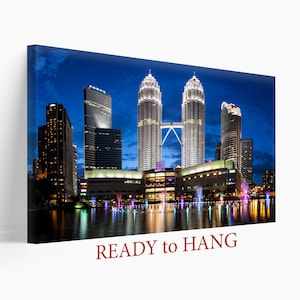 Petronas Towers In Kuala Lumpur Canvas Print, Kuala Lumpur Wall Art, Malaysia Canvas Print, Malaysia Print