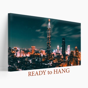 Taipei Modern Wall Art, City Art, Taipei Fashion Wall Decor, Taipei Print, Taiwan Room Decor