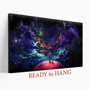 Space Wall Art, Universe Canvas Print, Space Photo, Galaxy Canvas Art, Space Wall Art, Abstract Space