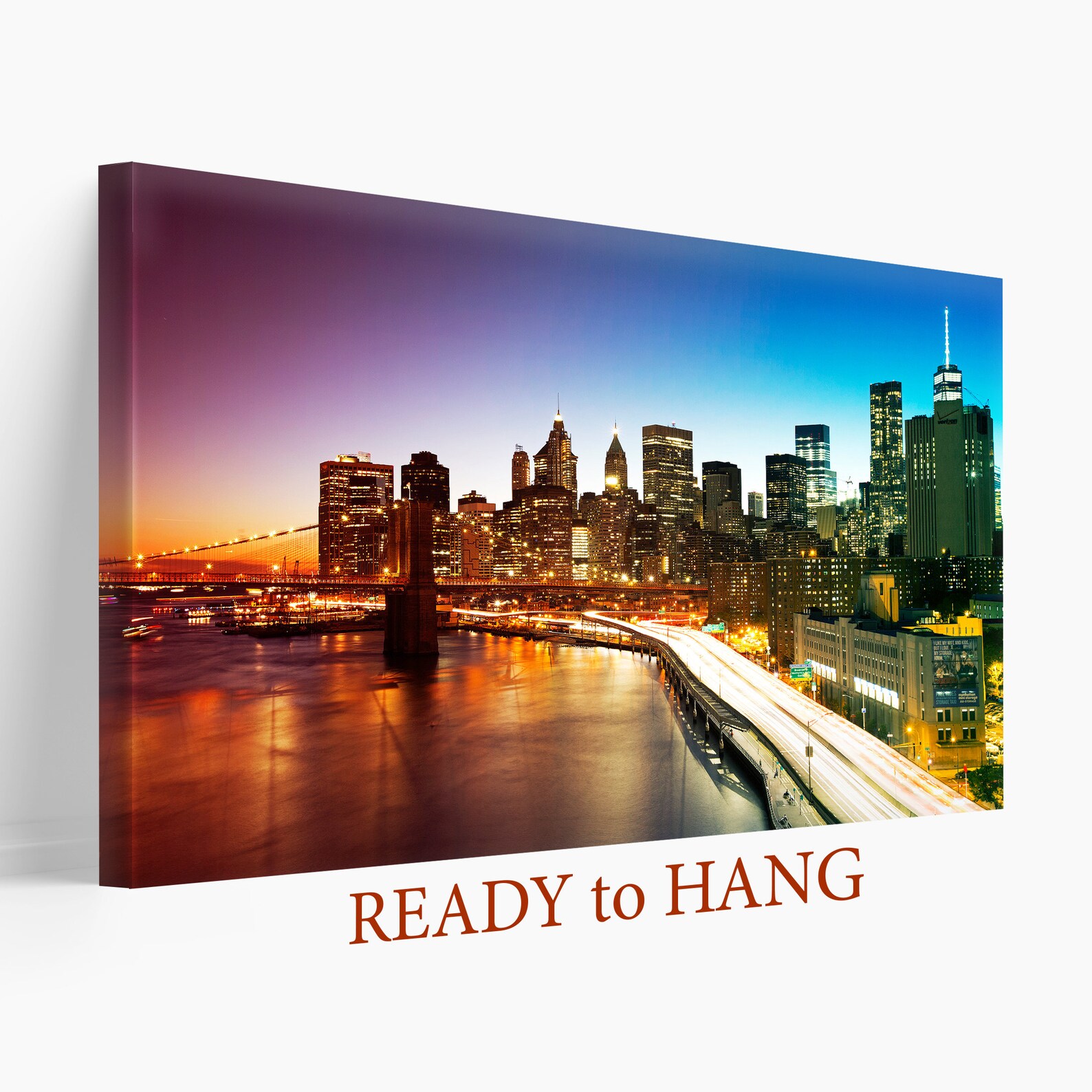 New York City Canvas Print, New York Wall Art, Manhattan Bridge, New