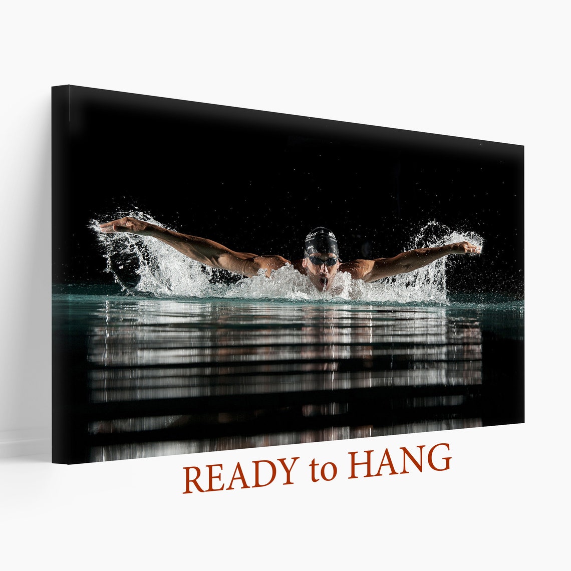 Swimming Canvas Art Swimming Wall Art Swimmer Gift Abstract Etsy