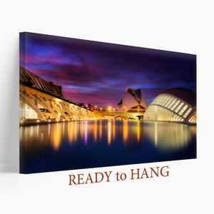 City of Arts and Sciences In Valencia Canvas Print, Spain Canvas Art, Valencia Wall Art, Spain Print, Valencia Canvas Art