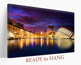 City of Arts and Sciences In Valencia Canvas Print, Spain Canvas Art, Valencia Wall Art, Spain Print, Valencia Canvas Art