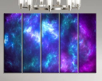 宇宙壁アート、宇宙キャンバスプリント、宇宙写真、銀河キャンバス