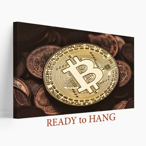 Bitcoin Canvas Print, Bitcoin Wall Art, Bitcoin Print