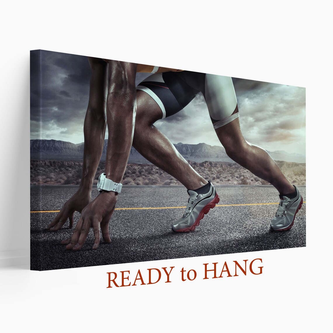 Running Wall Art, Running Canvas Art, Sprinter Gift, Running Print
