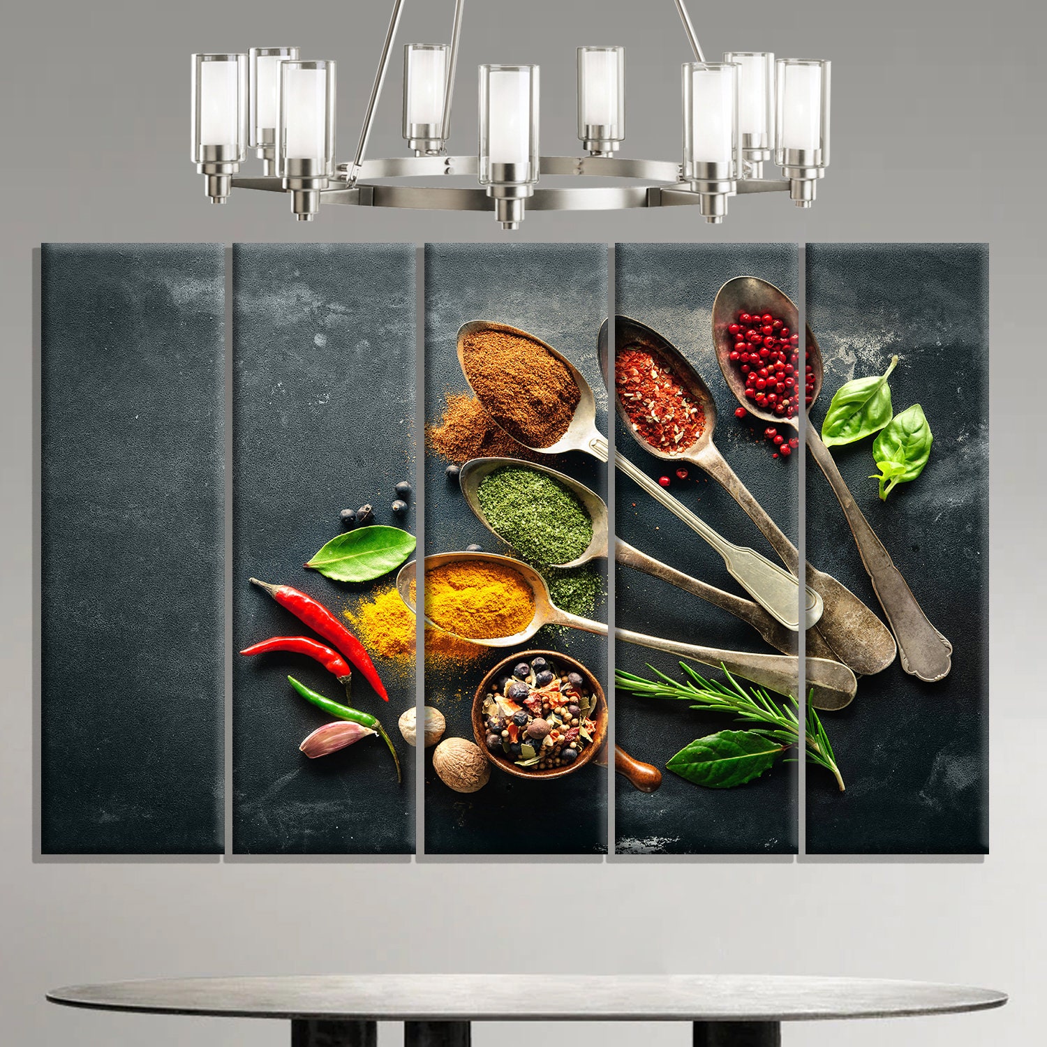 Indian Spices Canvas Print, Indian Food Wall Art, Restaurant