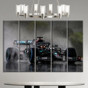 Lewis Hamilton Car Canvas Print, Mercedes Fan Gift, F1 Canvas Wall Art, F1 Fan Gift, Hamilton Fan Gift, Lewis Hamilton Picture image 4