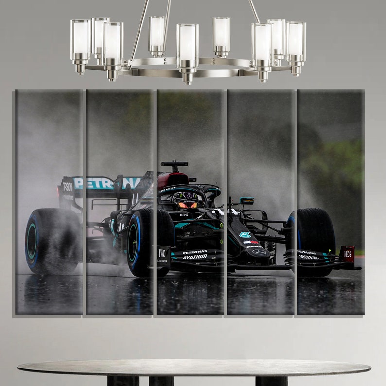 Lewis Hamilton Car Canvas Print, Mercedes Fan Gift, F1 Canvas Wall Art, F1 Fan Gift, Hamilton Fan Gift, Lewis Hamilton Picture image 4