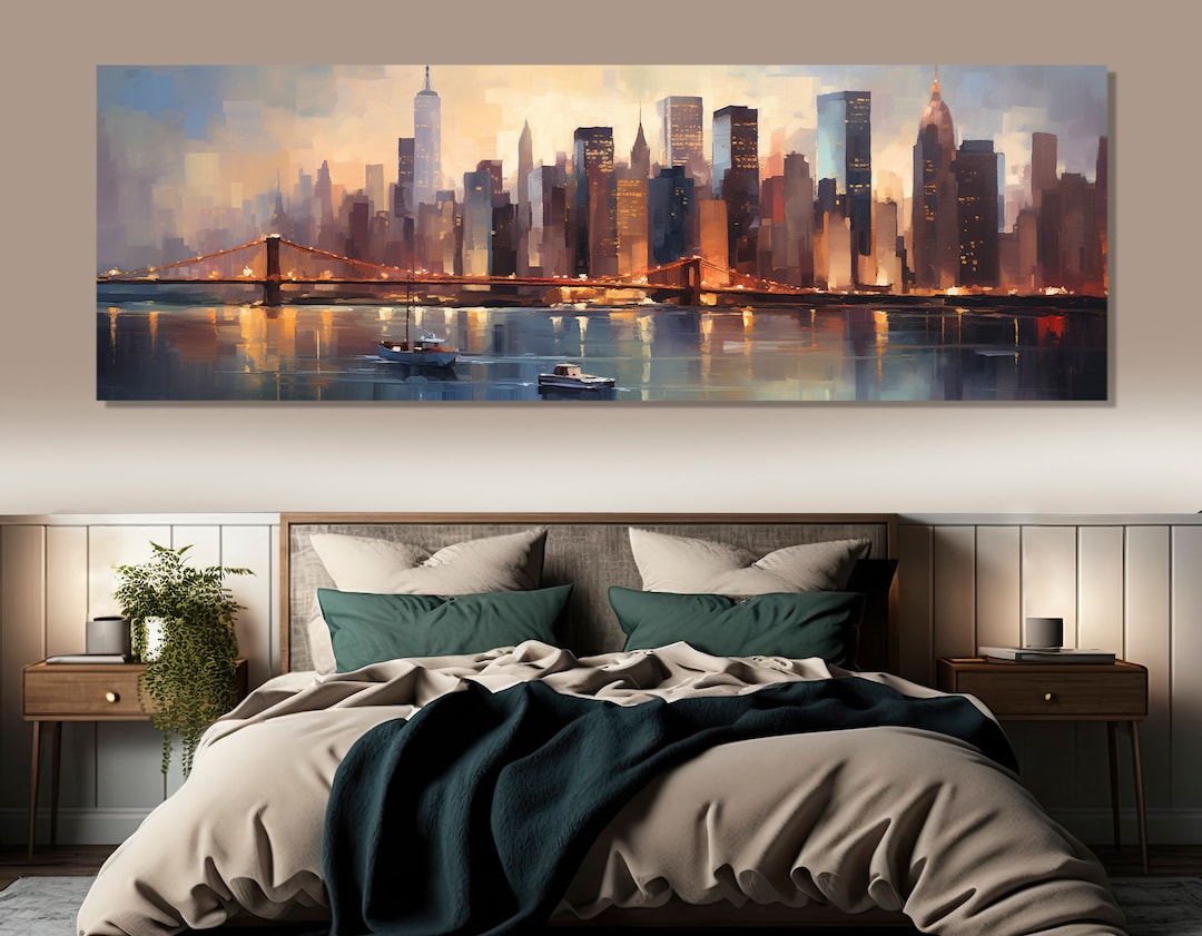 Large New York Wall Art, Vintage New York Canvas Print, Stunning New