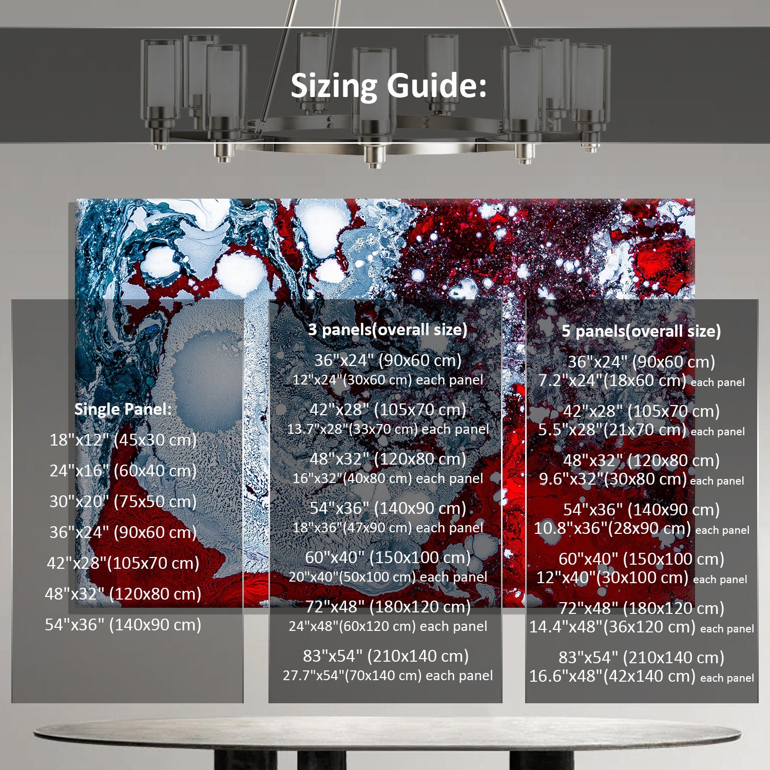 Red and Blue Abstract Canvas Print, Modern Wall Art - Etsy