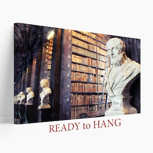 Abstrackt Trinity College Canvas, Dublin Wall Art, Library of Trinity College, Library Wall Decor, Trinity College Painting