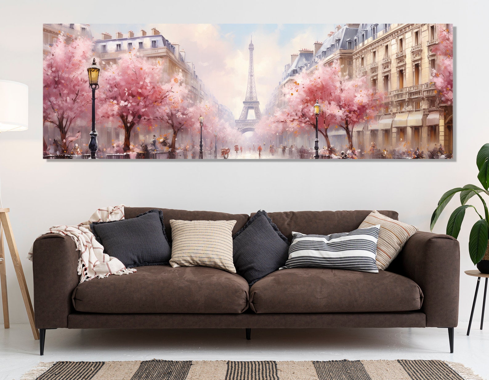 Large Paris Wall Art, Stunning Paris Painting Canvas Print, Impressive