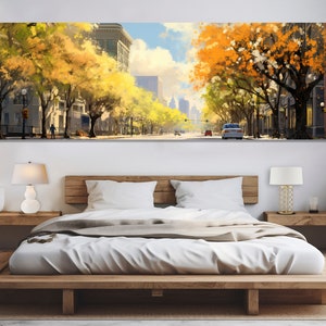 Large Oakland Wall Art, Oakland Retro Painting, Vintage Oakland Canvas Print, Stunning Oakland Downtown