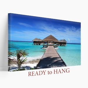 Maldives Canvas Print, Maldives Wall Art, Beach Print, Beach Wall Art, Tropical Canvas Art, Maldives Wall Art