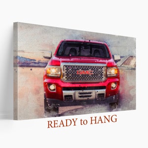 Abstract  GMC Canyon Denali Canvas Print, GMC Canyon Denali Painting, Abstract Trucks Wall Art, GMC Truck Fan Gift