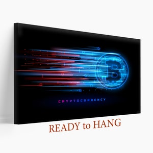 Cryptocurrency Print Bitcoin Wall Art, Bitcoin Canvas Print, Bitcoin Wall Art, Bitcoin Print