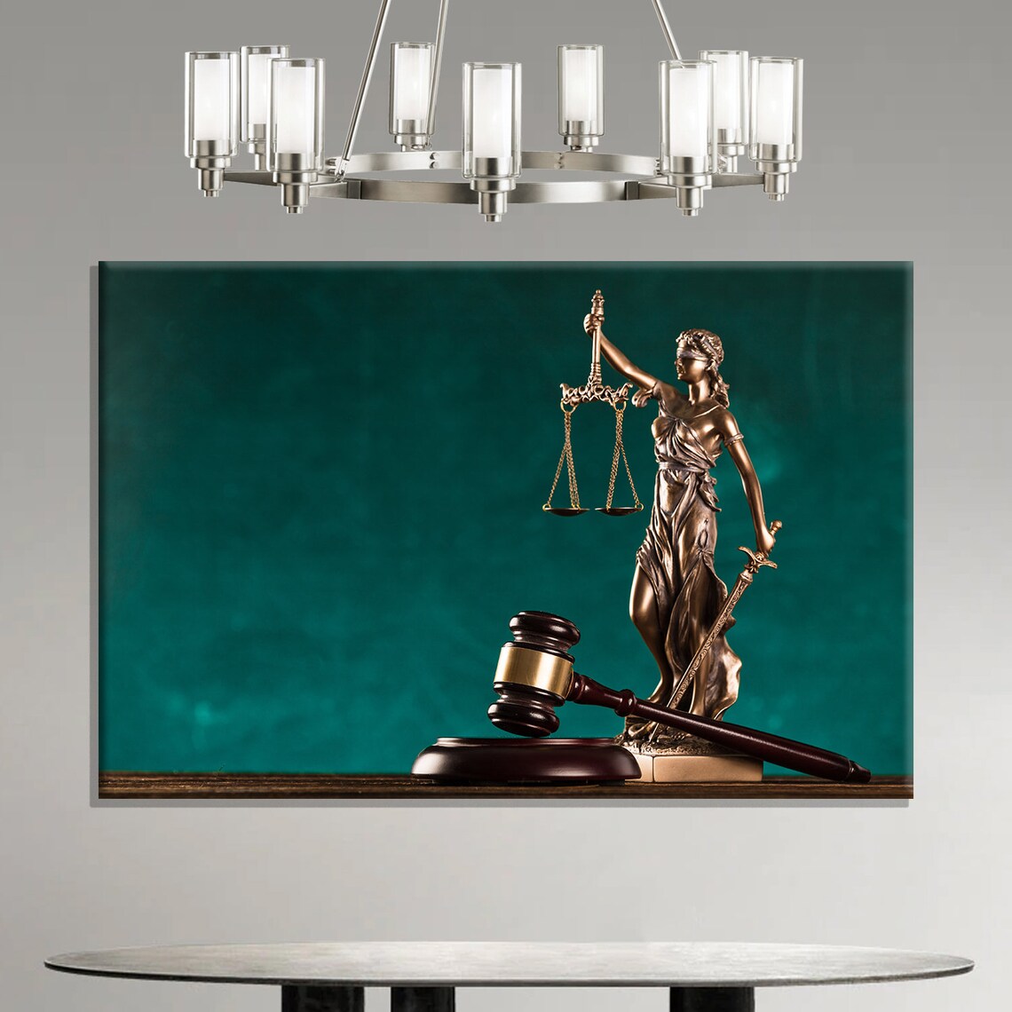 Femida Canvas Print, Gift for Lawyer Office Decor, Judge Wall Art, Law ...