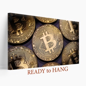 Bitcoin Canvas Print, Bitcoin Wall Art, Bitcoin Print